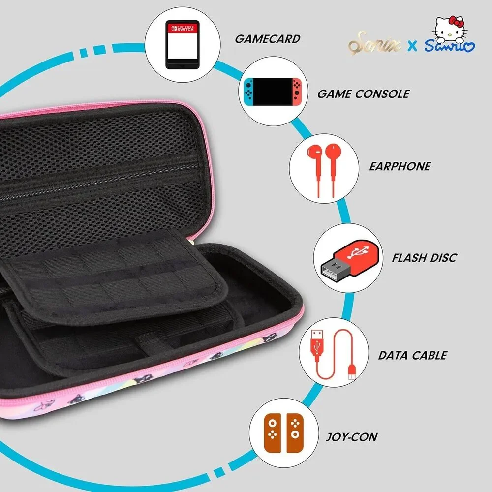Sonix Sanrio Hello Kitty Grid Nintendo Switch 1 Case NEW